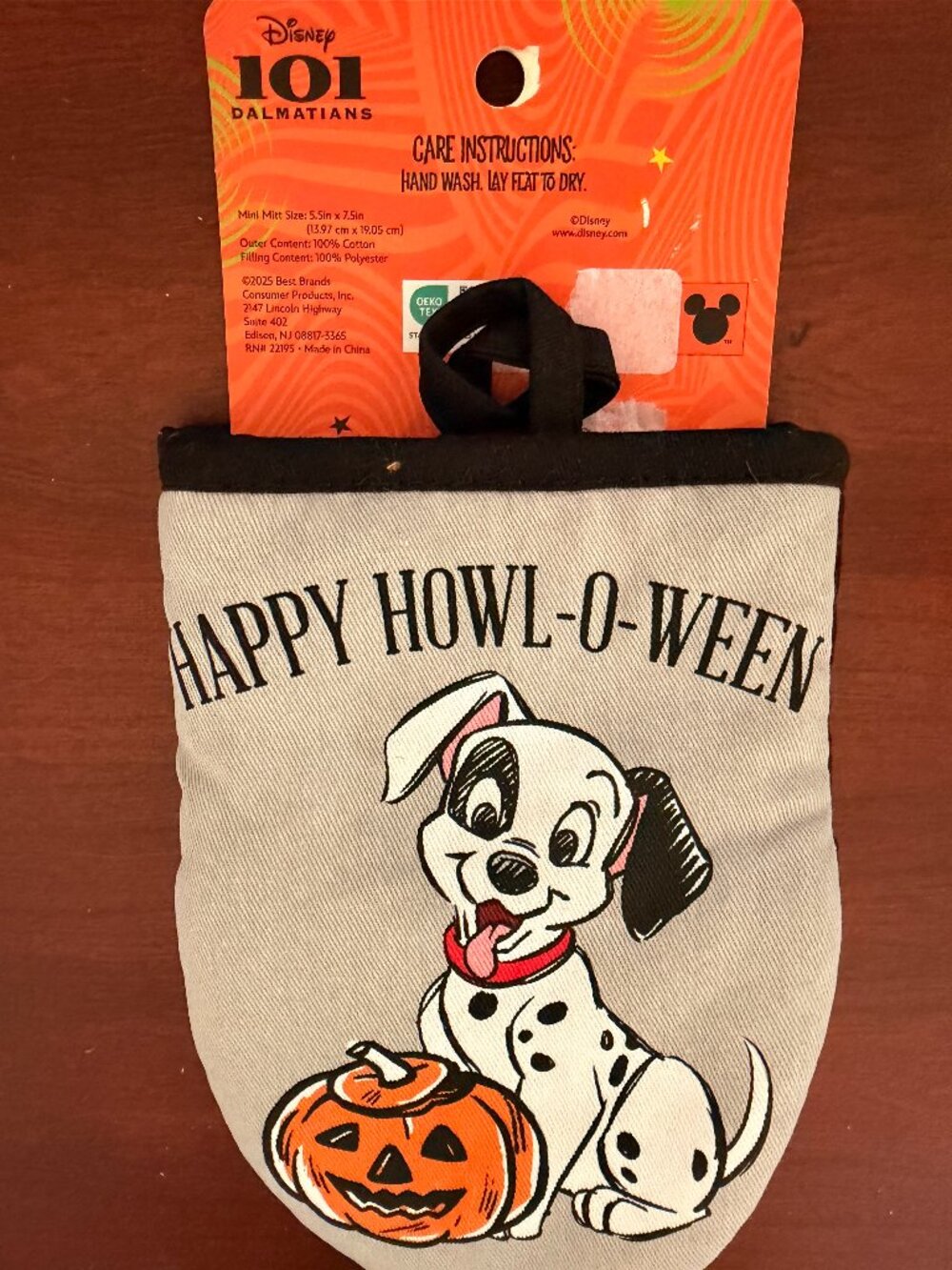 Disney 101 Dalmatians Halloween Mini Oven Mitts Pumpkin